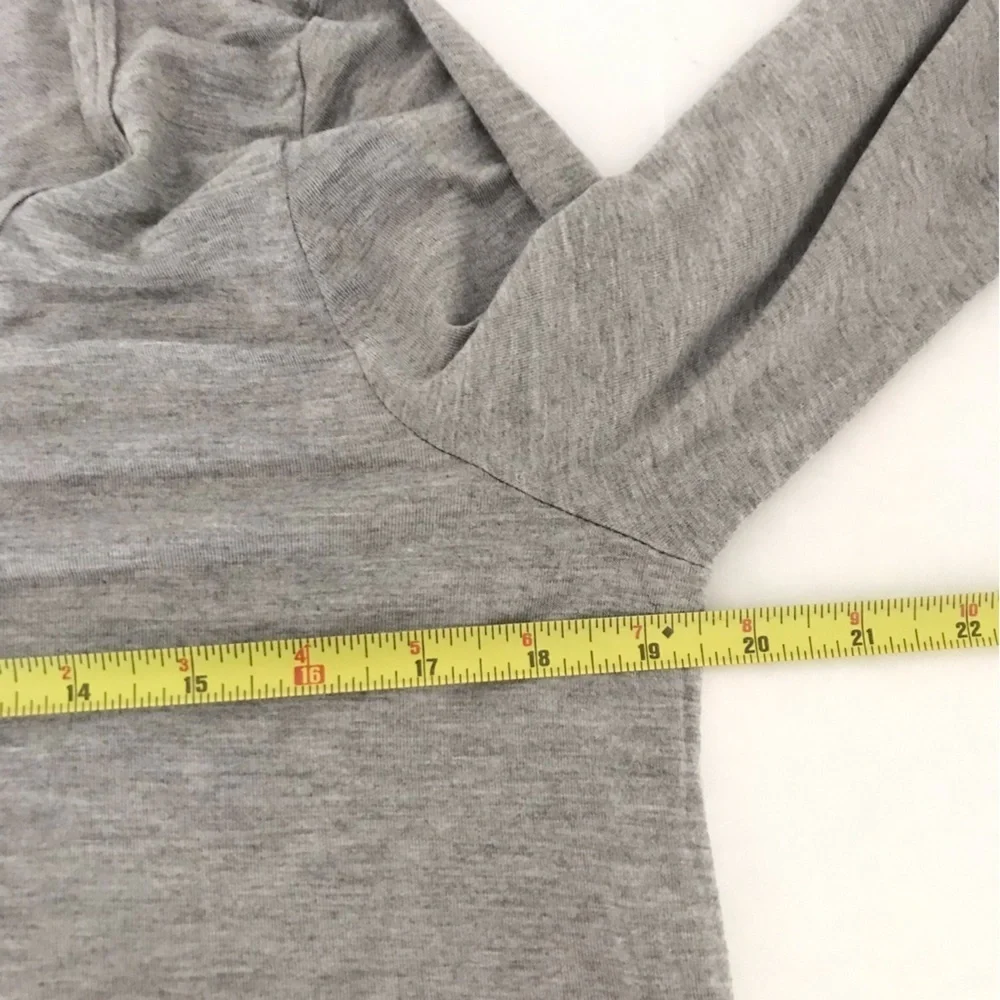 Anthropologie Easel | Ruffle Hem Tunic Dress Size L Gray Pullover Stretch